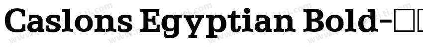 Caslons Egyptian Bold字体转换
